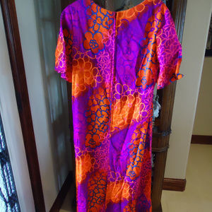 NOS Vtg 10 Hawaiian Long Dress Oldstock USA Firm